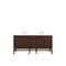 James Martin Vanities Addison 72in Double Vanity, Mid-Century Acacia w/ 3 CM White Zeus Quartz Top E444-V72-MCA-3WZ - alternate 1